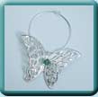 Filigree Butterfly Wine Glass Charm