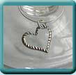 Hollow Heart Wine Glass Charm