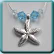 Silver Starfish Wine Glass Charm