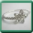 Large Crystal Flower Bangle