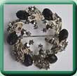 Sparkly Wreath Brooch/Wrap Clip