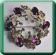 Sparkly Wreath Brooch/Wrap Clip