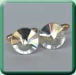 14mm Pointed Crystal Cufflinks