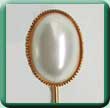 14x10mm Oval Pearl Bexel tie Pin