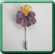 Resin Pansy Tie Pin