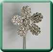 Rounded Diamante Flower Tie/Cravat Pin