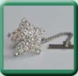 Crystal Encrusted Star Tie Tack with Chain