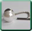 Round Imitation Pearl tie Tack