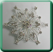 6 Petal Filigree Flower Brooch/Wrap Clip