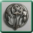 Art Nouveau Flower Brooch/Wrap Clip