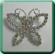 Diamante Butterfly Brooch/Wrap Clip