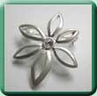 Hollow 6 Petal Flower Brooch/Wrap Clip