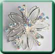 Open Double Flower Brooch/Wrap Clip