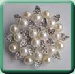 Pearl Cluster Flower Brooch/Wrap Clip