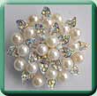 Pearl Cluster Flower Brooch/Wrap Clip