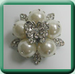 Pearl Cluster Butterfly Brooch/Wrap Clip