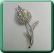 Pearl Drop Calla Lily Brooch