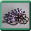 Lilac Navette Ribbon Brooch/Wrap Clip