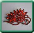 Red Navette Ribbon Brooch/Wrap Clip