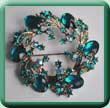 Sparkly Wreath Brooch/Wrap Clip