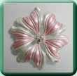 Stripy Flower Brooch/Wrap Clip 