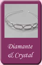 Diamante & Set Crystal Side Tiaras, Hair Bands & Alice Bands (Clear)
