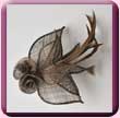 Brown Sinamay Roses Fascinator