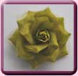 Olive Green Shiny Rose Hair Clip