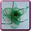 Mid Green Triple Petal Flower Fascinator