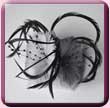 Grey Triple Feather Flower Fascinator