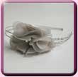 Grey Floaty Crystal Flower Alice Band