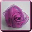 Magenta Rose Fold Fascinator Hair Clip