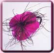 Hot Pink Round Feather Flower Hair Band Fascinator