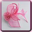 Pink Sinamay Roses Fascinator