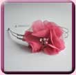 Dark Puce Pink Floaty Crystal Flower Alice Band