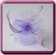 Lilac Curly Feather Rose Fascinator Hair Band