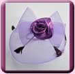 Purple Shimmer Rose Bow Fascinator Hair Band