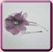 Mauve Floaty Crystal Flower Alice Band