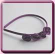 Purple Satin Roses Hair Band/Alice Band