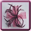 Burgundy Feather Windmill Fascinator