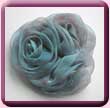 Teal Triple Rose Fold Fascinator Hair Clip