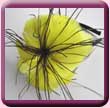 Yellow Round Feather Flower Hair Band Fascinator