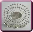 Crystal Oval Dangle Drop Comb