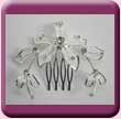 Jewelled Mesh Flower Decorative Hair Comb