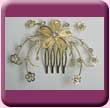 Mesh Diamante Flower Spray Hair Comb