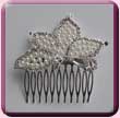 Pearl Dot Half Flower Comb