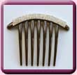 Diamante Topped Row Hair Comb