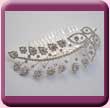 Large Crystal Leaf Hair Comb