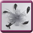 Grey Mesh Loops Fascinator Hair Clip