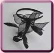 Black Sinamay Lily Fascinator